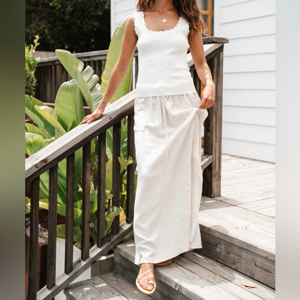 CJLA Isla Linen Skirt Size XS